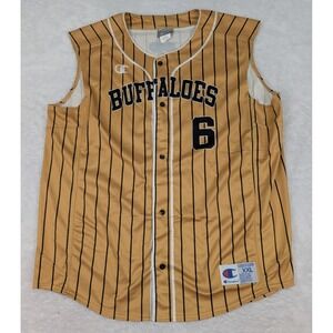 Champion University of Colorado Jersey Mens XXL Buffalos Baseball Button Up Rare